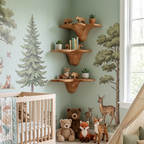Handcrafted Solid Wood Mushroom Shelf For Bedroom Interior Decor SILDTTNCMS012
