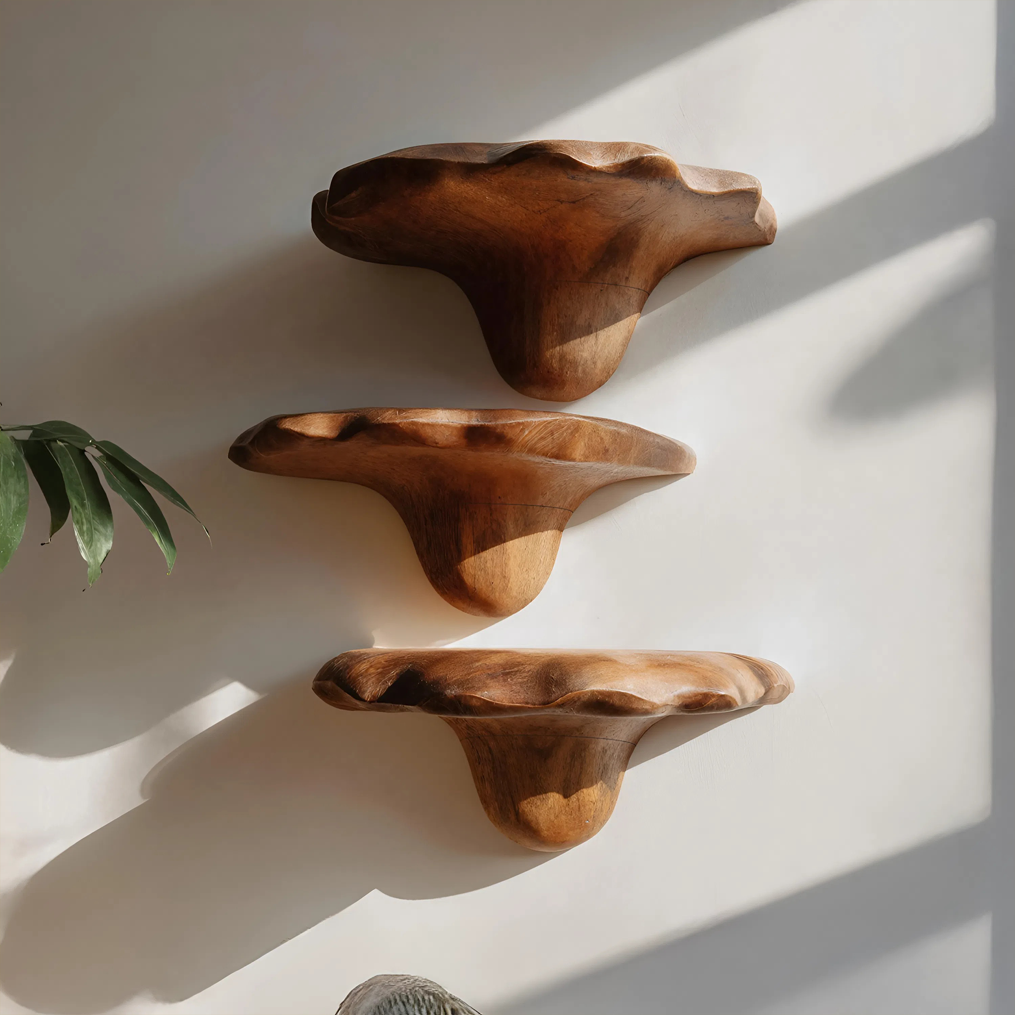 Mensola a Fungo in Legno Mid-Century per Decorazione Soggiorno e Camera da Letto SILDTTNMR001